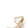 Light Cream Serena Slim Cross Sandals - Stylefav