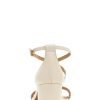 Light Cream Serena Slim Cross Sandals - Stylefav