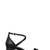Black Serena Slim Cross Sandals - Stylefav
