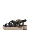 Lynn Leather Flatform Espadrille Sandals - Stylefav