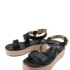 Lynn Leather Flatform Espadrille Sandals - Stylefav