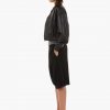 Black Leather Bomber Jacket - Stylefav