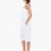 Tailored Linen Vest – White - Stylefav