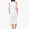 Tailored Linen Vest – White - Stylefav