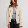 Antique Ivory Sally Canvas Jacket - Stylefav