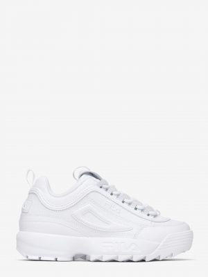 Women's Disruptor II Triple White Premium Sneakers - Stylefav