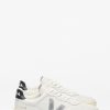 Women’s V-90 O.T. Leather White Silver Sneakers - Stylefav