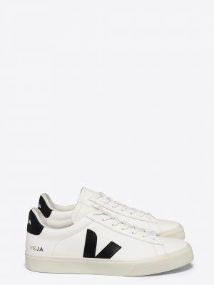 Men’s Campo White and Black O.T. Leather Low Top Sneakers - Stylefav