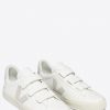 Women’s Recife White and Natural O.T. Leather Velcro Sneakers - Stylefav