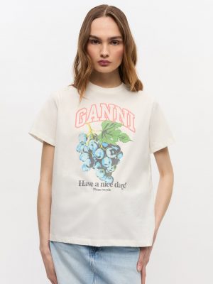 Basic Cotton Jersey Grapes Relaxed T-Shirt - Stylefav