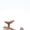 Mandy Brown Leather Mid Sandals - Stylefav