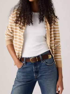 Brown Leather Cowgirl Belt - Stylefav
