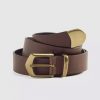 Brown Leather Cowgirl Belt - Stylefav