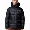 Men's Cloudview Black Down Hooded Jacket - Stylefav