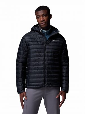 Men's Corelite Black Down Hooded Jacket - Stylefav