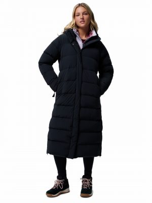 Women's Amaze Puff Black Long Hooded Jacket - Stylefav