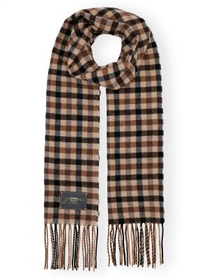 Chicory Coffee Graphic Wool Scarf Graphic Wool Scarf - Stylefav