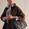 Aged Graphite Leigh Distressed Leather Tote Bag - Stylefav