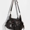 Aged Graphite Leigh Distressed Leather Tote Bag - Stylefav