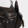 Aged Graphite Leigh Distressed Leather Tote Bag - Stylefav