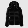 Kent Black Glossy Light Down Hooded Jacket - Stylefav