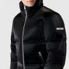 Kent Black Glossy Light Down Hooded Jacket - Stylefav