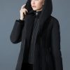Adali Black Signature Collar Down Coat - Stylefav