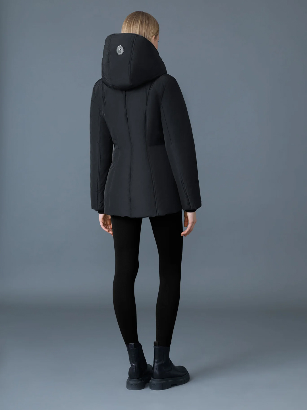 Adali Black Signature Collar Down Coat - Stylefav
