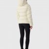 Madalyn Cream Shiny Light Down Hooded Puffer Jacket - Stylefav