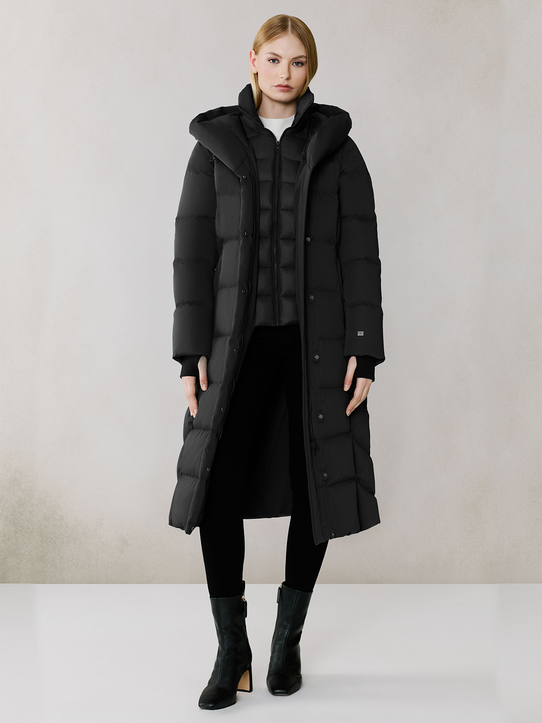 Talyse Long Maxi Sporty Quilted Down Coat - Stylefav