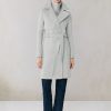 Stone Blue Fabianne-H Wool Trench Coat - Stylefav