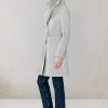 Stone Blue Fabianne-H Wool Trench Coat - Stylefav