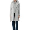 Stone Blue Fabianne-H Wool Trench Coat - Stylefav
