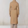 Teak Ilana Lapel Collar Classic Wool Belted Coat - Stylefav