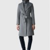 Norita Carbon Mix 2-in-1 Double Face Wool Coat - Stylefav