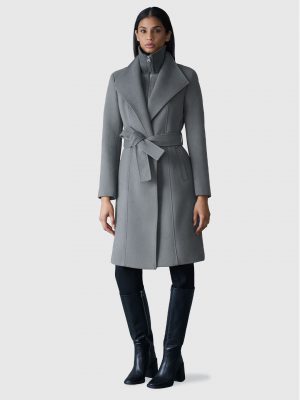 Norita Carbon Mix 2-in-1 Double Face Wool Coat - Stylefav