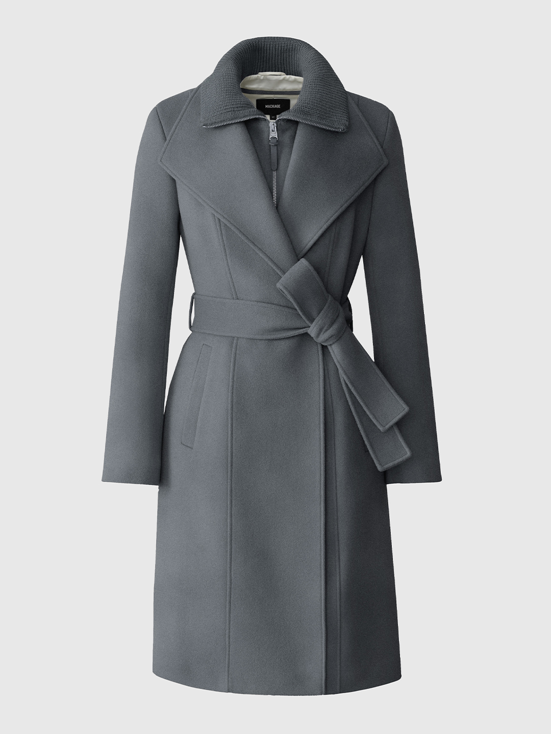 Norita Carbon Mix 2-in-1 Double Face Wool Coat - Stylefav