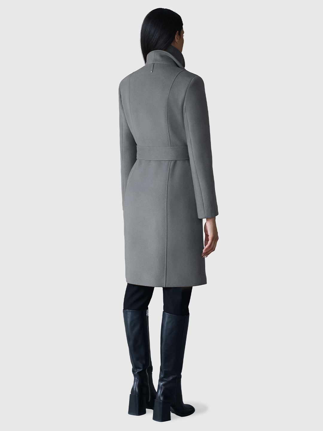 Norita Carbon Mix 2-in-1 Double Face Wool Coat - Stylefav