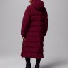Women's Amaze Puff Wine Long Hooded Jacket - Stylefav