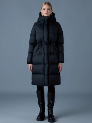 Ishani-SW Softwash long down coat with hood - Stylefav