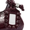 Burgundy Croco Mini Hobo Bag - Stylefav