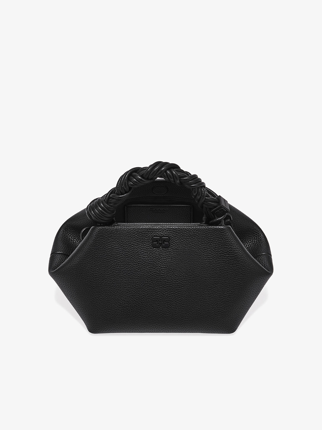 Black Small Bou Grained Bag - Stylefav
