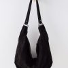 Roma Black Suede Tote Bag - Stylefav