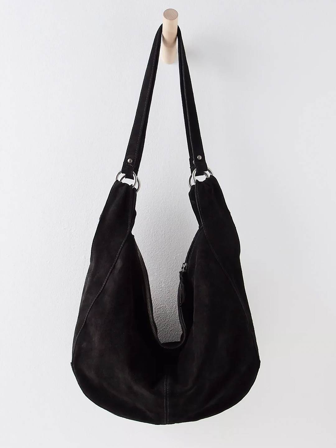 Roma Black Suede Tote Bag - Stylefav