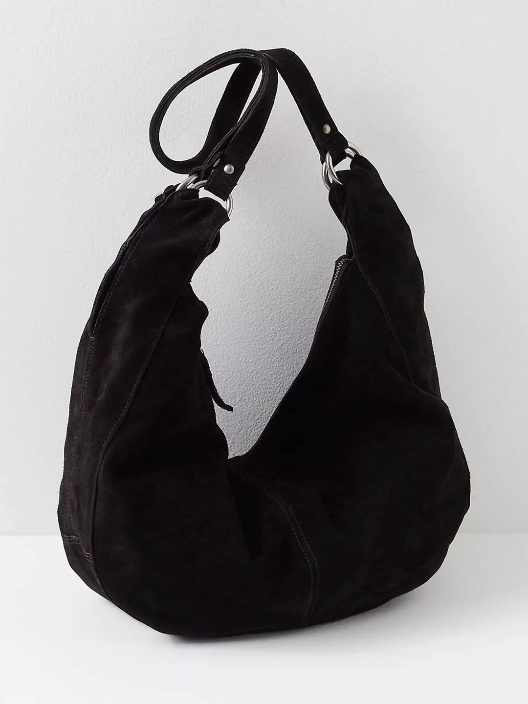 Roma Black Suede Tote Bag - Stylefav