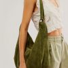 Roma Olive Moss Suede Tote Bag - Stylefav