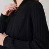 Loretta Black Cotton Silk Bomber Jacket - Stylefav