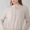 Loretta Oak Cotton Silk Bomber Jacket - Stylefav