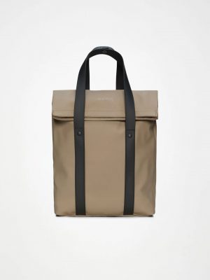 Beige 2 Way Tote Backpack Mini - Stylefav