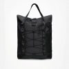 Black Trail Rolltop Tote Bag - Stylefav